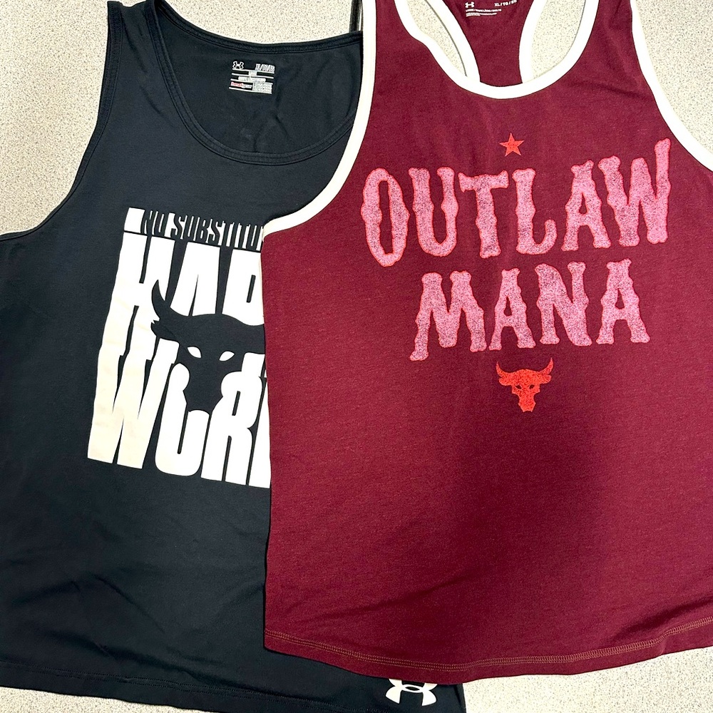 Men’s Under Armour tanks, size XL